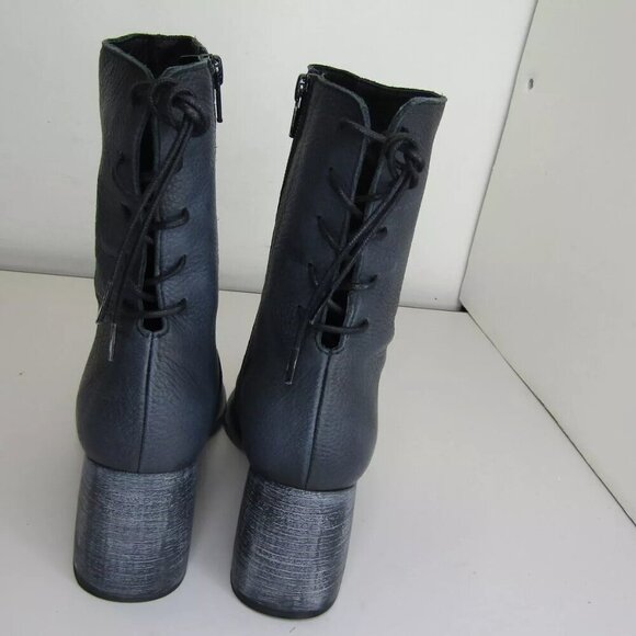 NEW FREE PEOPLE Womens Livia Boots Pointed Toe Side Zip Backlace Black Size 7 - Picture 4 of 8